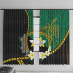 Personalised PNG Enga Provins Window Curtain Papua New Guinea Plumeria Melanesian Pattern - Aussie Hoodie