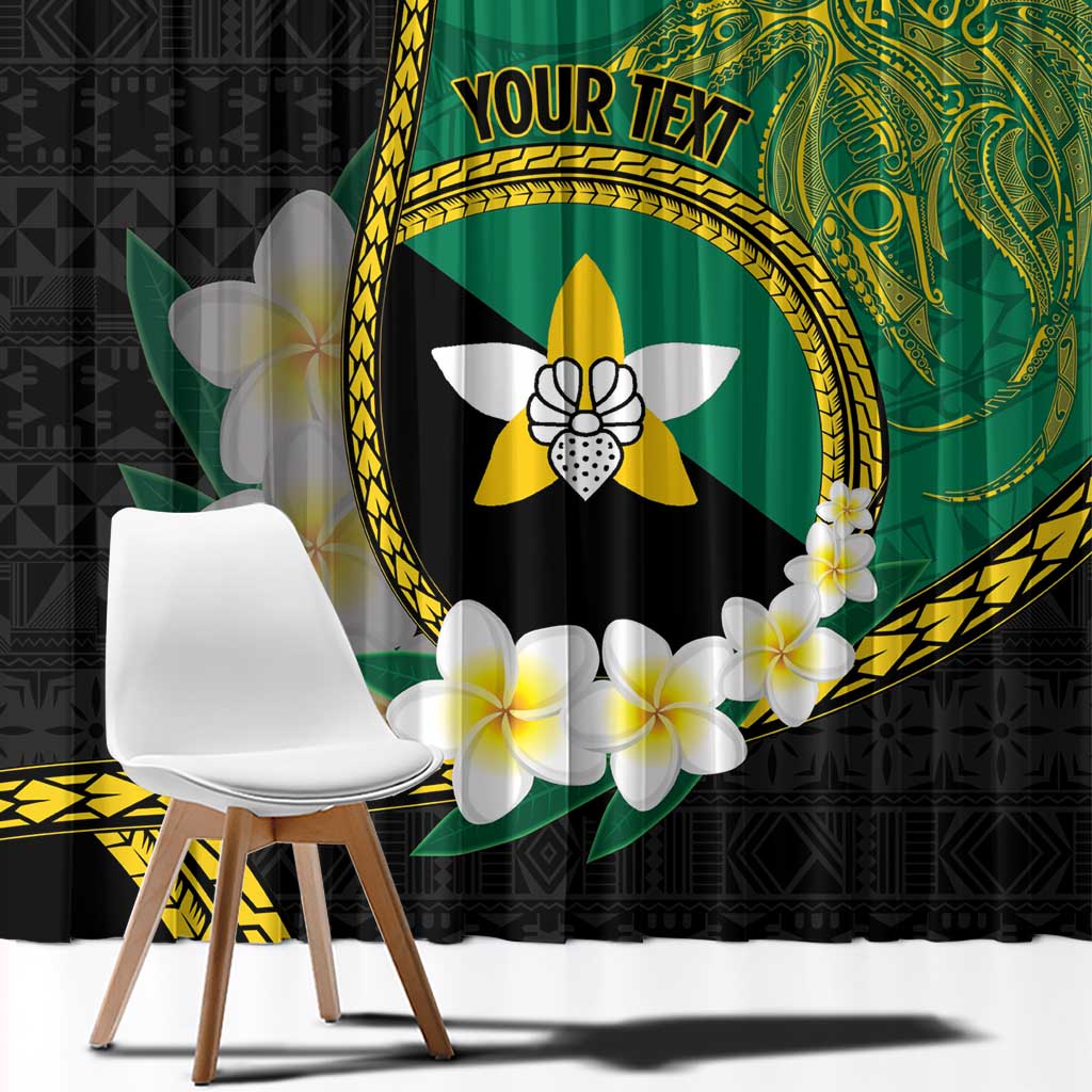 Personalised PNG Enga Provins Window Curtain Papua New Guinea Plumeria Melanesian Pattern - Aussie Hoodie
