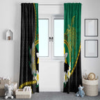 Personalised PNG Enga Provins Window Curtain Papua New Guinea Plumeria Melanesian Pattern - Aussie Hoodie
