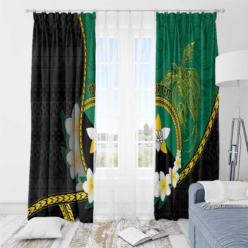 Personalised PNG Enga Provins Window Curtain Papua New Guinea Plumeria Melanesian Pattern - Aussie Hoodie