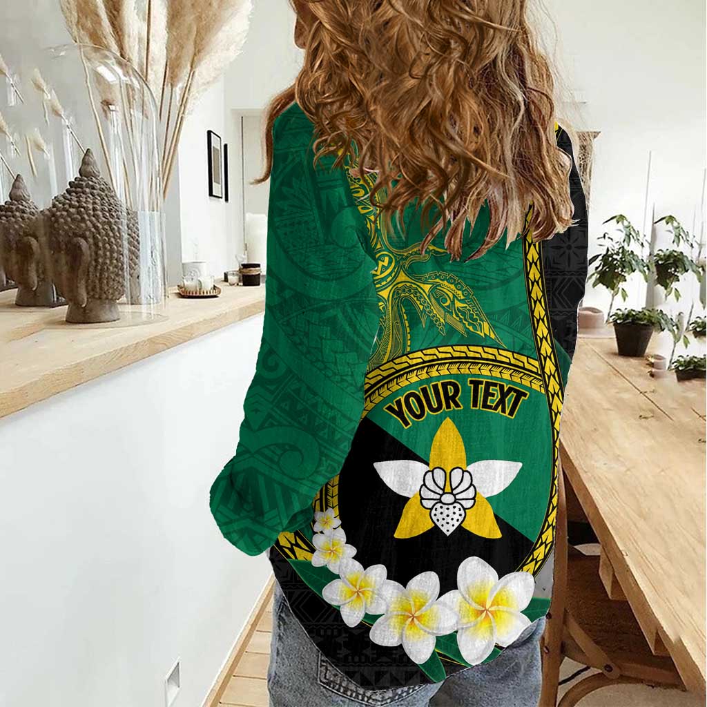Personalised PNG Enga Provins Women Casual Shirt Papua New Guinea Plumeria Melanesian Pattern - Aussie Hoodie