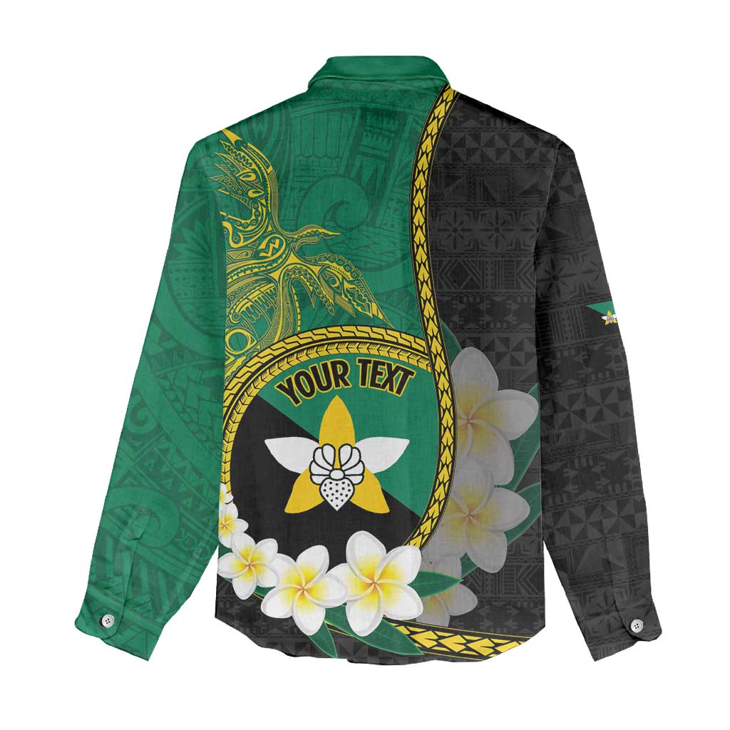 Personalised PNG Enga Provins Women Casual Shirt Papua New Guinea Plumeria Melanesian Pattern - Aussie Hoodie