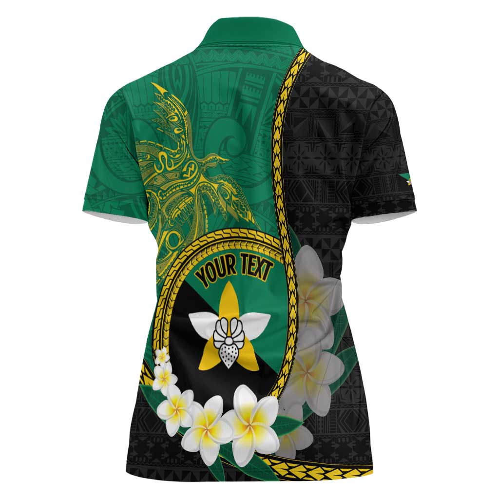 Personalised PNG Enga Provins Women Polo Shirt Papua New Guinea Plumeria Melanesian Pattern - Aussie Hoodie
