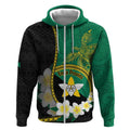 Personalised PNG Enga Provins Zip Hoodie Papua New Guinea Plumeria Melanesian Pattern - Aussie Hoodie
