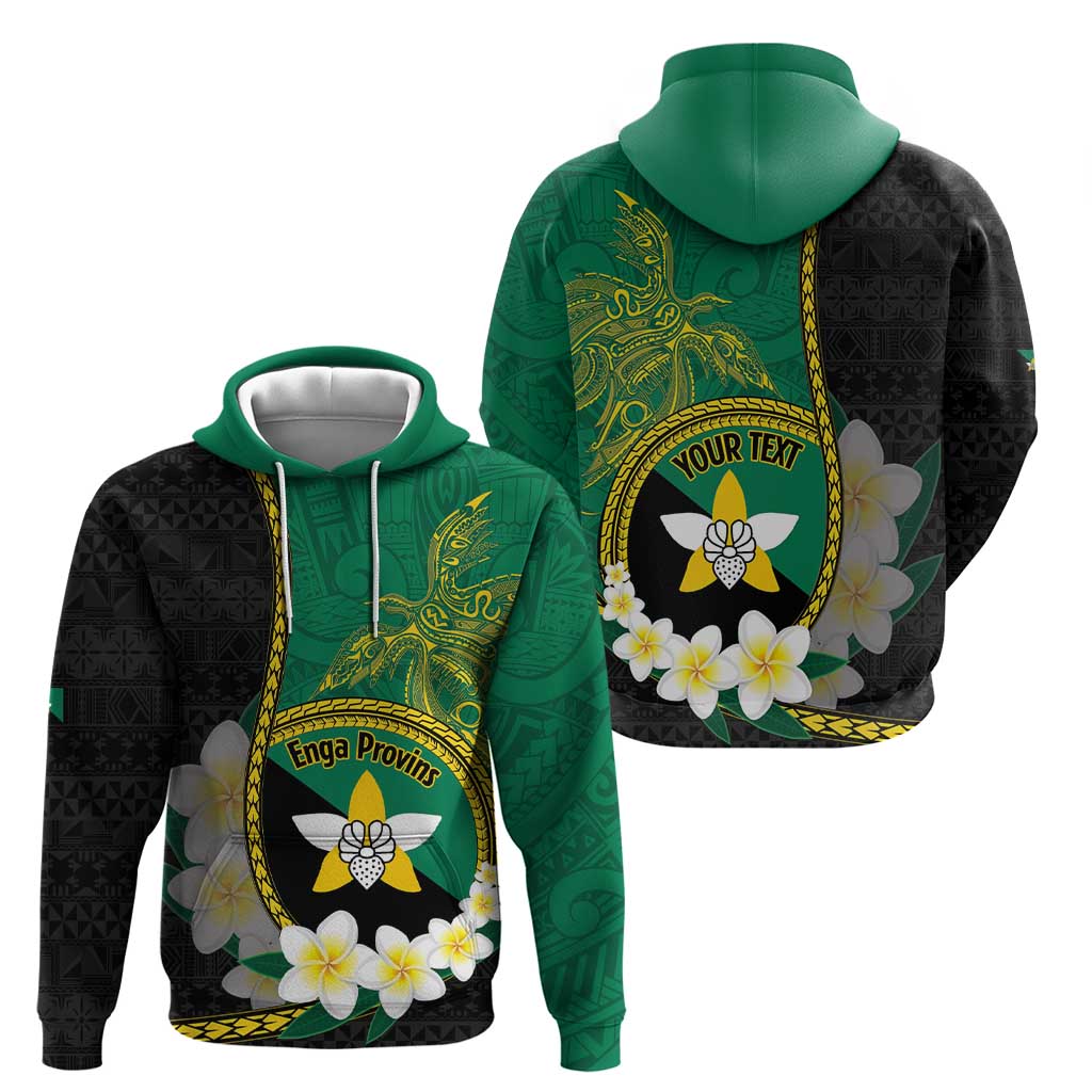 Personalised PNG Enga Provins Zip Hoodie Papua New Guinea Plumeria Melanesian Pattern - Aussie Hoodie
