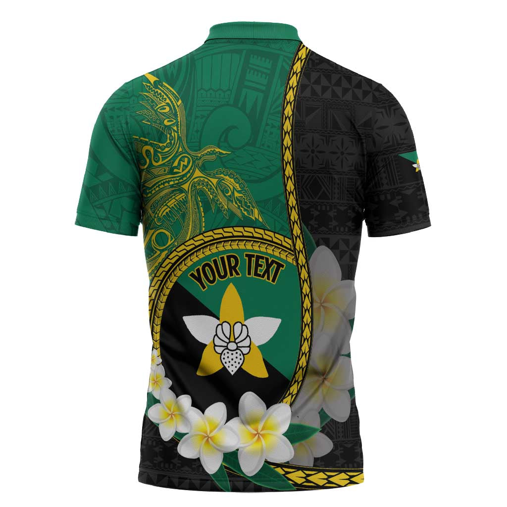 Personalised PNG Enga Provins Zipper Polo Shirt Papua New Guinea Plumeria Melanesian Pattern - Aussie Hoodie