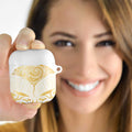 Gold White New Zealand Manta Ray AirPods Case Aotearoa Maori Haehae - Aussie Hoodie