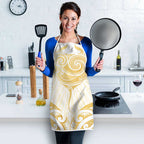 Gold White New Zealand Manta Ray Apron Aotearoa Maori Haehae - Aussie Hoodie