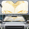 Gold White New Zealand Manta Ray Auto Sun Shade Aotearoa Maori Haehae - Aussie Hoodie