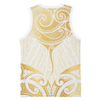 Gold White New Zealand Manta Ray Basketball Jersey Aotearoa Maori Haehae - Aussie Hoodie