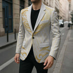 Gold White New Zealand Manta Ray Blazer Aotearoa Maori Haehae - Aussie Hoodie