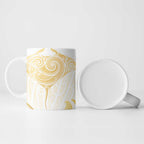 Gold White New Zealand Manta Ray Ceramic Mug Aotearoa Maori Haehae - Aussie Hoodie