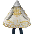 Gold White New Zealand Manta Ray Cloak Aotearoa Maori Haehae - Aussie Hoodie