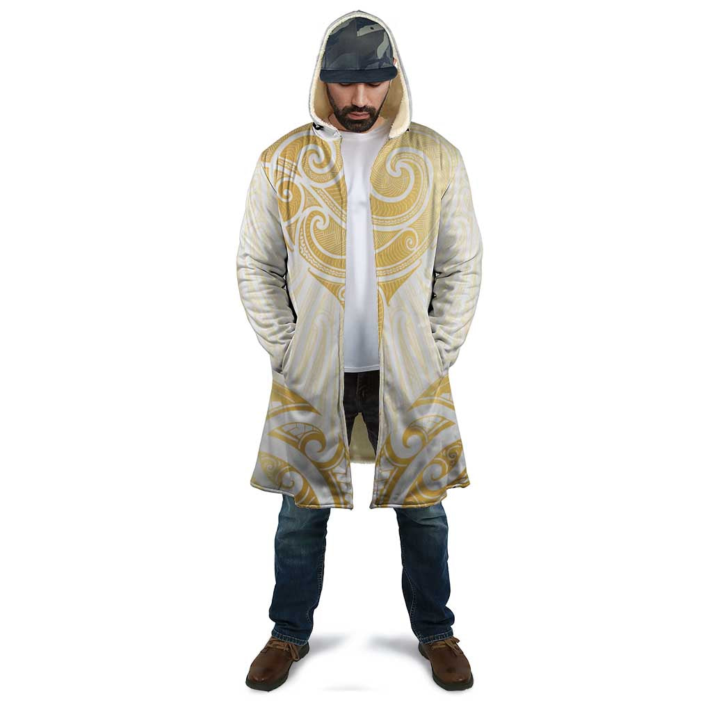 Gold White New Zealand Manta Ray Cloak Aotearoa Maori Haehae - Aussie Hoodie