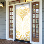 Gold White New Zealand Manta Ray Door Cover Aotearoa Maori Haehae - Aussie Hoodie