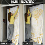 Gold White New Zealand Manta Ray Door Cover Aotearoa Maori Haehae - Aussie Hoodie