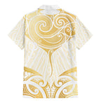 Gold White New Zealand Manta Ray Family Matching Mermaid Dress and Hawaiian Shirt Aotearoa Maori Haehae - Aussie Hoodie