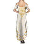 Gold White New Zealand Manta Ray Family Matching Summer Maxi Dress and Hawaiian Shirt Aotearoa Maori Haehae - Aussie Hoodie