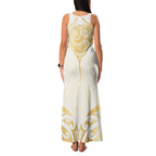 Gold White New Zealand Manta Ray Family Matching Tank Maxi Dress and Hawaiian Shirt Aotearoa Maori Haehae - Aussie Hoodie