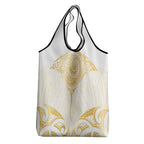 Gold White New Zealand Manta Ray Grocery Bag Aotearoa Maori Haehae - Aussie Hoodie