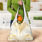 Gold White New Zealand Manta Ray Grocery Bag Aotearoa Maori Haehae - Aussie Hoodie