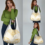 Gold White New Zealand Manta Ray Grocery Bag Aotearoa Maori Haehae - Aussie Hoodie
