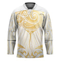 Gold White New Zealand Manta Ray Hockey Jersey Aotearoa Maori Haehae - Aussie Hoodie