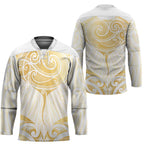 Gold White New Zealand Manta Ray Hockey Jersey Aotearoa Maori Haehae - Aussie Hoodie