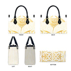Gold White New Zealand Manta Ray Leather Bag Aotearoa Maori Haehae - Aussie Hoodie