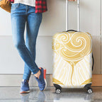 Gold White New Zealand Manta Ray Luggage Cover Aotearoa Maori Haehae - Aussie Hoodie
