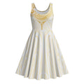 Gold White New Zealand Manta Ray Midi Dress Aotearoa Maori Haehae - Aussie Hoodie