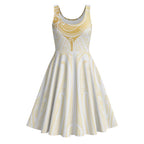 Gold White New Zealand Manta Ray Midi Dress Aotearoa Maori Haehae - Aussie Hoodie
