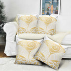 Gold White New Zealand Manta Ray Pillow Cover Aotearoa Maori Haehae - Aussie Hoodie