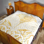 Gold White New Zealand Manta Ray Quilt Aotearoa Maori Haehae - Aussie Hoodie