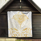 Gold White New Zealand Manta Ray Quilt Aotearoa Maori Haehae - Aussie Hoodie
