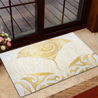 Gold White New Zealand Manta Ray Rubber Doormat Aotearoa Maori Haehae - Aussie Hoodie