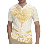 Gold White New Zealand Manta Ray Rugby Jersey Aotearoa Maori Haehae - Aussie Hoodie