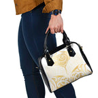 Gold White New Zealand Manta Ray Shoulder Handbag Aotearoa Maori Haehae - Aussie Hoodie