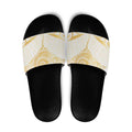 Gold White New Zealand Manta Ray Slide Sandals Aotearoa Maori Haehae - Aussie Hoodie