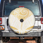 Gold White New Zealand Manta Ray Spare Tire Cover Aotearoa Maori Haehae - Aussie Hoodie