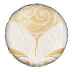 Gold White New Zealand Manta Ray Spare Tire Cover Aotearoa Maori Haehae - Aussie Hoodie