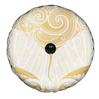 Gold White New Zealand Manta Ray Spare Tire Cover Aotearoa Maori Haehae - Aussie Hoodie