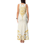 Gold White New Zealand Manta Ray Tank Maxi Dress Aotearoa Maori Haehae - Aussie Hoodie