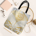 Gold White New Zealand Manta Ray Tote Bag Aotearoa Maori Haehae - Aussie Hoodie