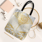 Gold White New Zealand Manta Ray Tote Bag Aotearoa Maori Haehae - Aussie Hoodie