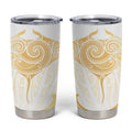 Gold White New Zealand Manta Ray Tumbler Cup Aotearoa Maori Haehae - Aussie Hoodie