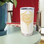 Gold White New Zealand Manta Ray Tumbler Cup Aotearoa Maori Haehae - Aussie Hoodie