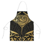 Gold Black New Zealand Manta Ray Apron Aotearoa Maori Haehae - Aussie Hoodie