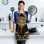 Gold Black New Zealand Manta Ray Apron Aotearoa Maori Haehae - Aussie Hoodie