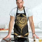 Gold Black New Zealand Manta Ray Apron Aotearoa Maori Haehae - Aussie Hoodie